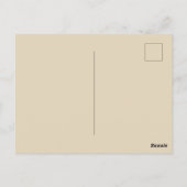 Sanftes Beige Blumenmuster Postkarte (Rückseite)
