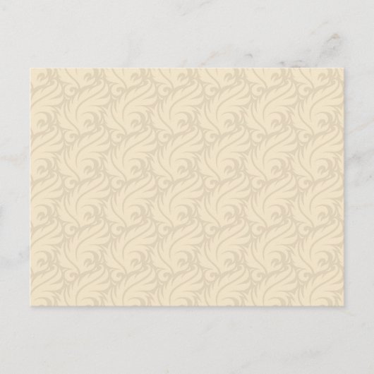 Sanftes Beige Blumenmuster Postkarte (Vorderseite)