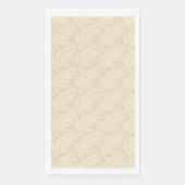 Sanftes Beige Blumenmuster Serviette (Vorderseite)