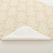 Sanftes Beige Blumenmuster Sherpadecke (3/4)