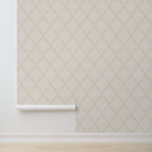Sanftes Beige Boho Blumen-Trellis-Muster