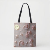 Sanftes Beige-Rosa-Mond-Neutral-Ästhetik Tasche (Vorderseite)