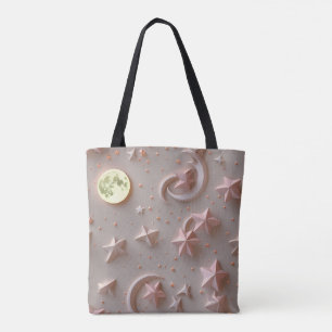 Sanftes Beige-Rosa-Mond-Neutral-Ästhetik Tasche