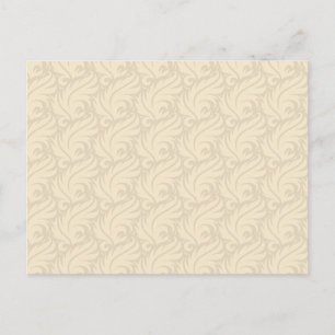 Sanftes beiges Blumenmuster Postkarte