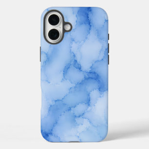 Sanftes blaues Wasserfarben-Abstrakt iPhone 16 Plus Hülle