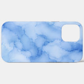 Sanftes blaues Wasserfarben-Abstrakt Case-Mate iPhone Hülle (Rückseite (Horizontal))