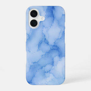 Sanftes blaues Wasserfarben-Abstrakt iPhone 16 Hülle