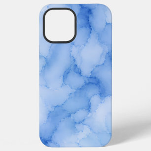 Sanftes blaues Wasserfarben-Abstrakt iPhone 12 Pro Max Hülle