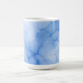 Sanftes blaues Wasserfarben-Abstrakt Kaffeetasse (Mittel)