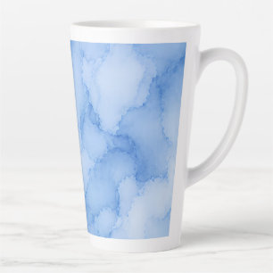 Sanftes blaues Wasserfarben-Abstrakt Milchtasse