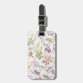 Sanftes Blumenmuster Gepäckanhänger (Vorderseite vertikal)