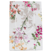 Sanftes Blumenmuster Mittlere Geschenktüte (Vorderseite)