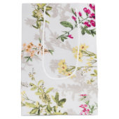 Sanftes Blumenmuster Mittlere Geschenktüte (Rückseite)