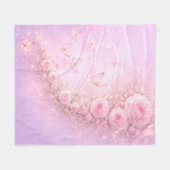 Sanftes Blumenmuster – Weiche rosa Rosen mit Sanft Fleecedecke (Vorderseite (Horizontal))