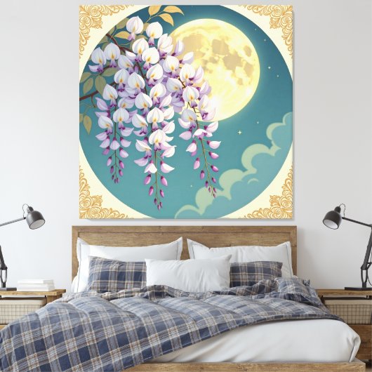 „Sanftes Blütenlicht – Magischer Frühlingsmoment“ Leinwanddruck (Insitu (Schlafzimmer))