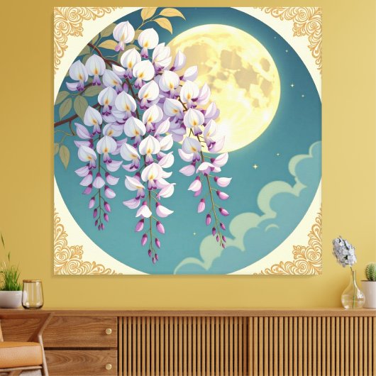 „Sanftes Blütenlicht – Magischer Frühlingsmoment“ Leinwanddruck (Insitu (Wohnzimmer))