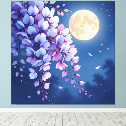 „Sanftes Blütenlicht – Magischer Frühlingsmoment“ Leinwanddruck (Insitu (Holzboden))