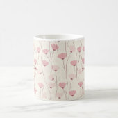 Sanftes Boho-Rosa-Blumenmuster Personalisiert Kaffeetasse (Mittel)