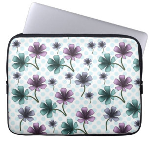 Sanftes Cottagecore-Blumenmuster Pastell-Ästheti Laptopschutzhülle