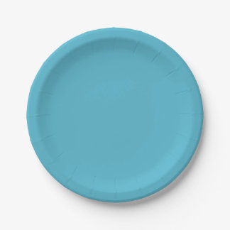 Sanftes Cyan Pappteller