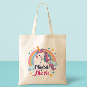 Sanftes Einhorn mit Regenbogen  Tragetasche