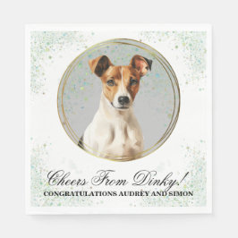Sanftes Fox Terrier Wedding Napkins mit Hunden Fot Serviette