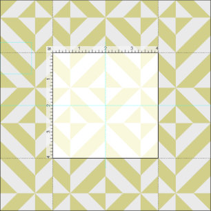 Sanftes Gelbes Geometrisches Art Deco Stoff