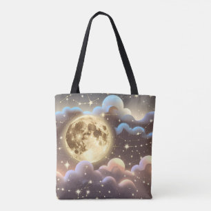 Sanftes Gold Elfenbein Mond Elegantes Ästhetik Tasche
