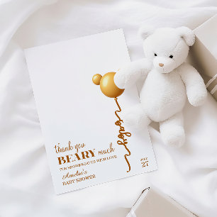 Sanftes Goldbär-Ballon Beary Danke Neutral