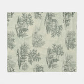 Sanftes Grau Rustikale Farm-Toile-Landschaft Fleecedecke (Vorderseite (Horizontal))