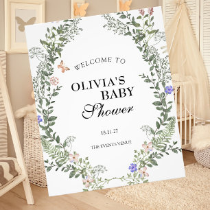 Sanftes Grün Boho Geschlechtsneutrale Babyparty Po Fotodruck
