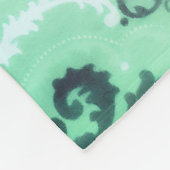 Sanftes Grün pastell Fleecedecke (Ecke)