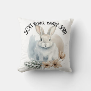 Sanftes Herz Tapferer Geist Hase Kunst Kissen