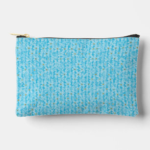 Sanftes Himmelblau und Weiß Wasserfarbe Ditsy Blum Zubehörtasche