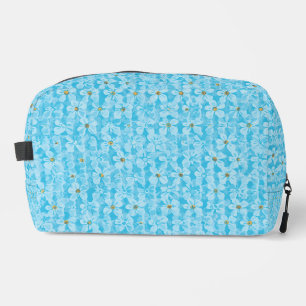 Sanftes Himmelblau & Weiß Wasserfarbe Ditsy Blumen Waschbeutel