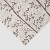 Sanftes Japandi-Blumen-Botanik Seidenpapier (Ausschnitt)