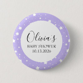 Sanftes Lavendel-Sternenmuster Button