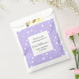 Sanftes Lavendel-Sternenmuster Geschenktütchen