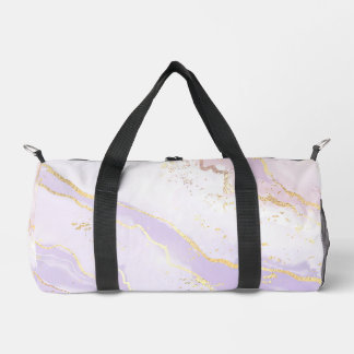 Sanftes Lila Wasserfarbe Gold Spritzer Elegant Duffle Bag