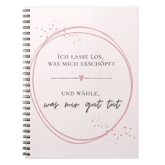 Sanftes Loslass-Affirmation Notizblock (Vorderseite)