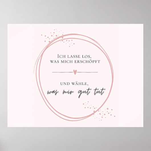 Sanftes Loslass-Affirmation Poster (Vorne)