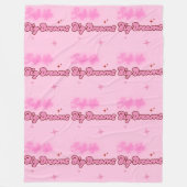 Sanftes Mädchen, große Träume, rosa Wurfdecke Fleecedecke (Vorderseite)