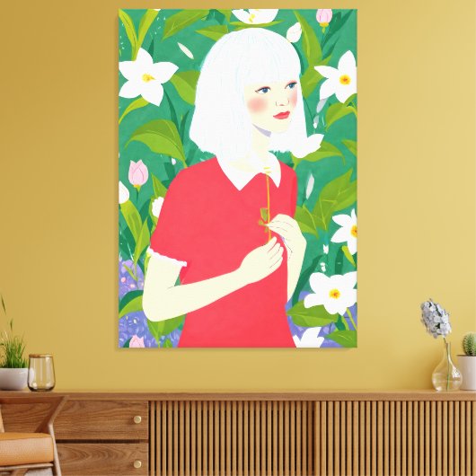 sanftes Mädchen Leinwanddruck (Insitu (Wohnzimmer))