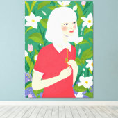 sanftes Mädchen Leinwanddruck (Insitu (Holzboden))