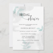 Sanftes Minze und graues Brautparty Einladung (Vorderseite)