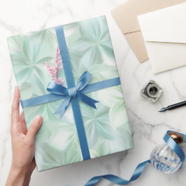 Sanftes Minzgrün Frische Brise Abstrakte Muster Geschenkpapier