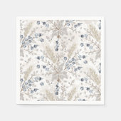 Sanftes neutrales Boho-Blumen-Botanik-Frühlingsmus Serviette (Vorderseite)