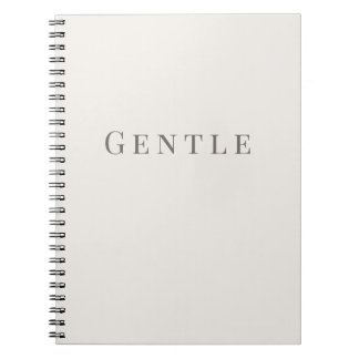 Sanftes Notizbuch mit minimalistischer Typografie Notizblock