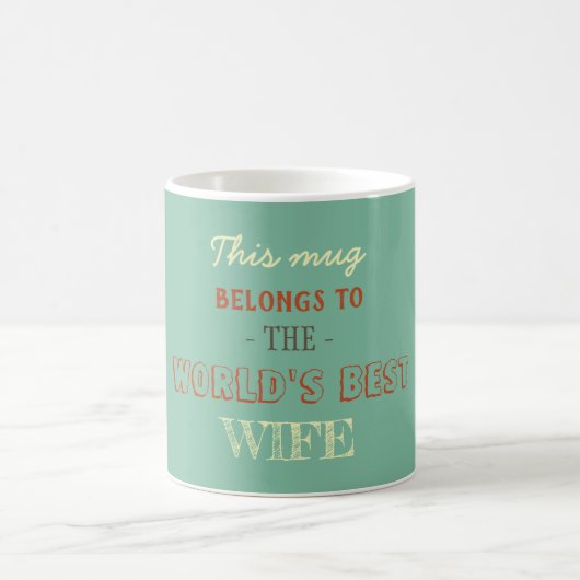 Sanftes Pastell-Ehefrau-Geschenk Kaffeetasse (Mittel)