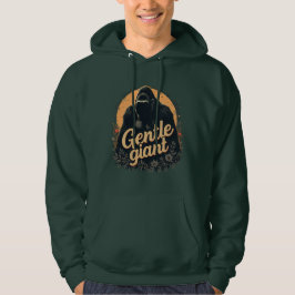 Sanftes Riesen-Gorilla-Porträt Florales Sonnenunte Hoodie